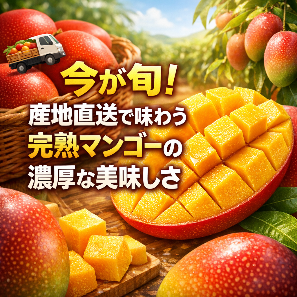 今が旬！産地直送で味わう完熟マンゴーの濃厚な美味しさ
